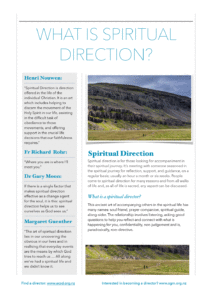 What is spiritual direction
