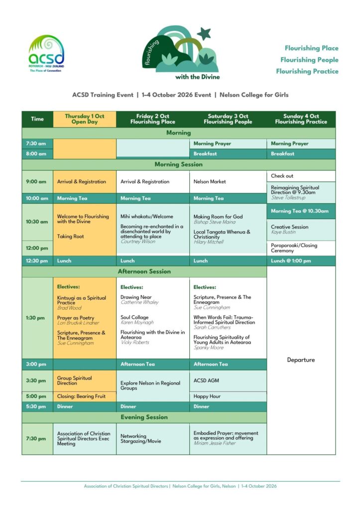 Nelson Training Event programme - image